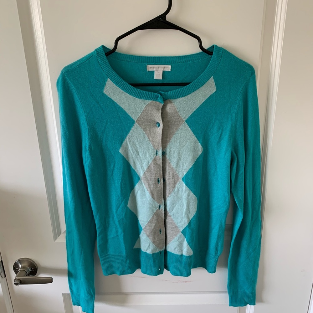 Turquoise/blue cardigan